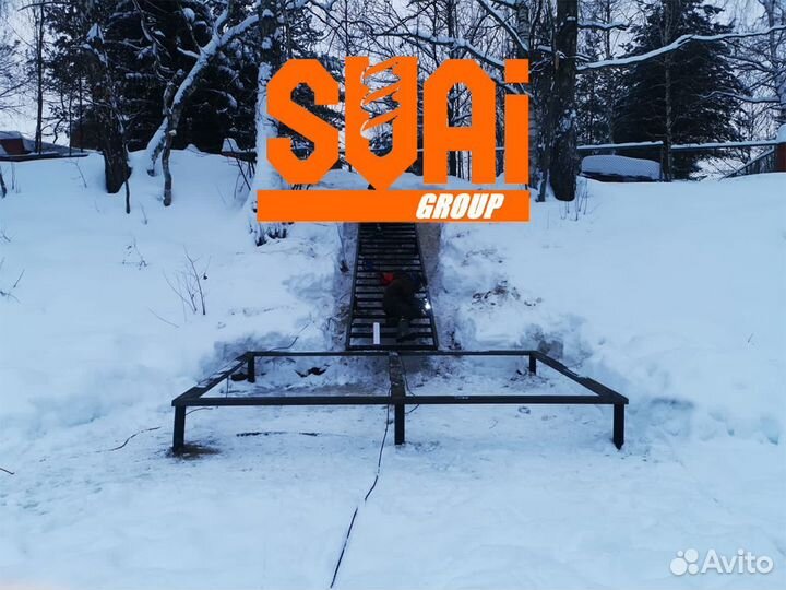 Винтовые сваи под ключ. Установка винтовых свай