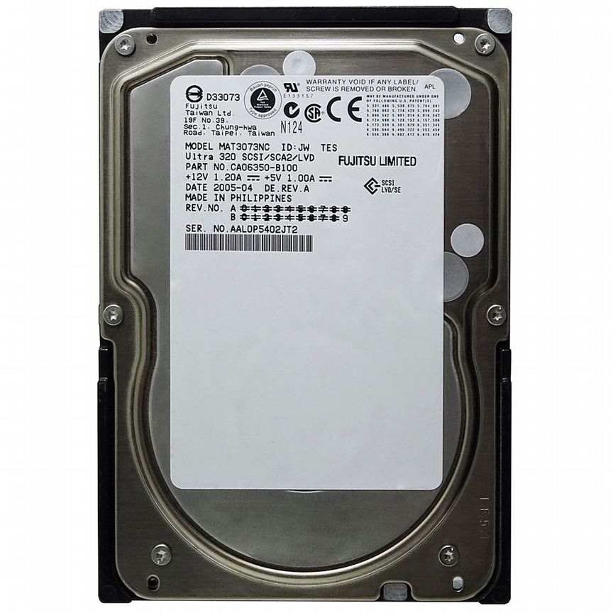 [MAT3073NC] Жесткий Диск Fujitsu 73.5gb Scsi 3.5 Mat3073nc