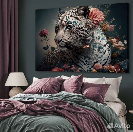 Картина маслом на холсте леопард