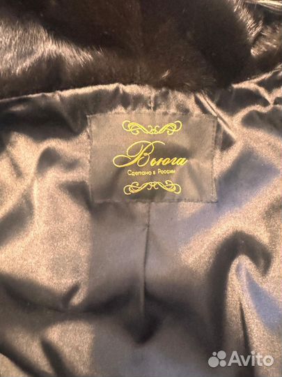 Шуба норковая с капюшоном из чернобурки 44 разм