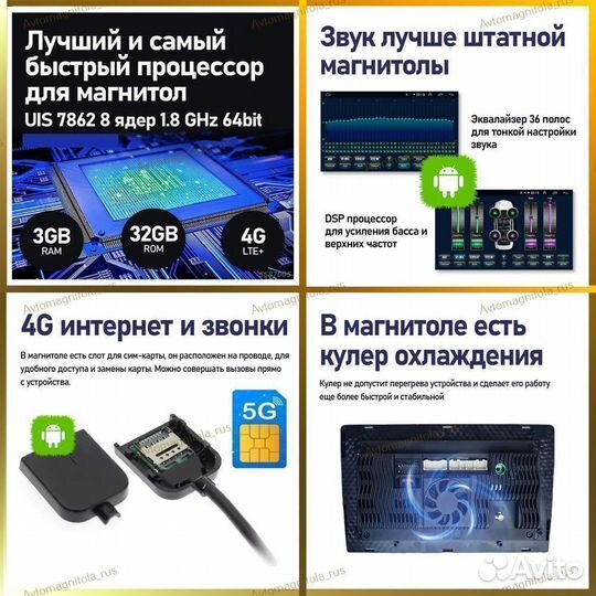 Магнитола Chevrolet Cruze Рестайл 13+ черн 3/32GB