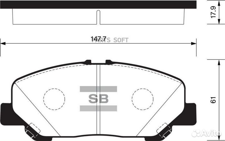 Sangsin brake SP2183 Колодки торм.дисковые Hi-Q toyota tarago 07-08 (D1524)