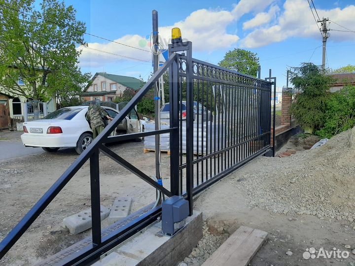 Автоматические откатные ворота Алютех