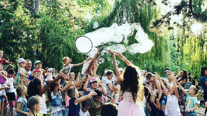 Шоу мыльных пузырей