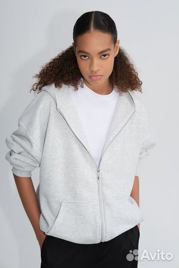 Худи bnprt на молнии, С начёсом milky melange