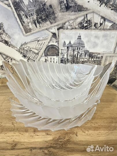 Набор Ваз для фруктов / конфет, стекло 4 шт