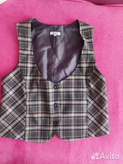 Жилетка школьная для девочки 152 серый