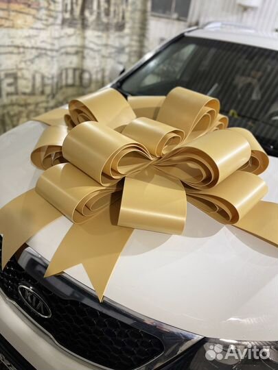 Подарочный бант на машину / автомобиль красный