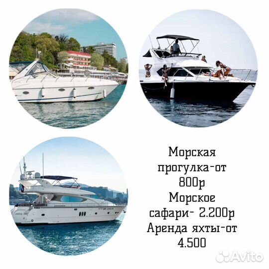 Аренда яхты катера, морская прогулка на яхте