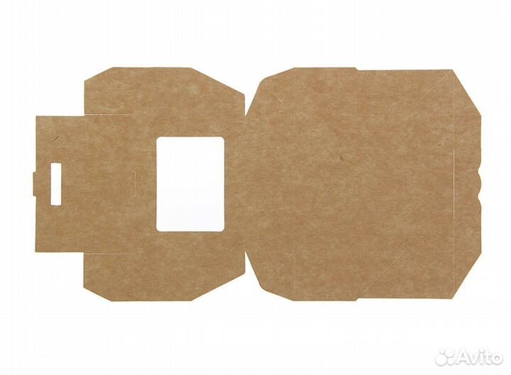 Крафт коробка с окошком