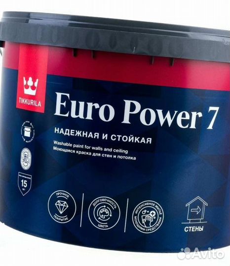 Tikkurila Euro Power 7 База С бесцветная 9л