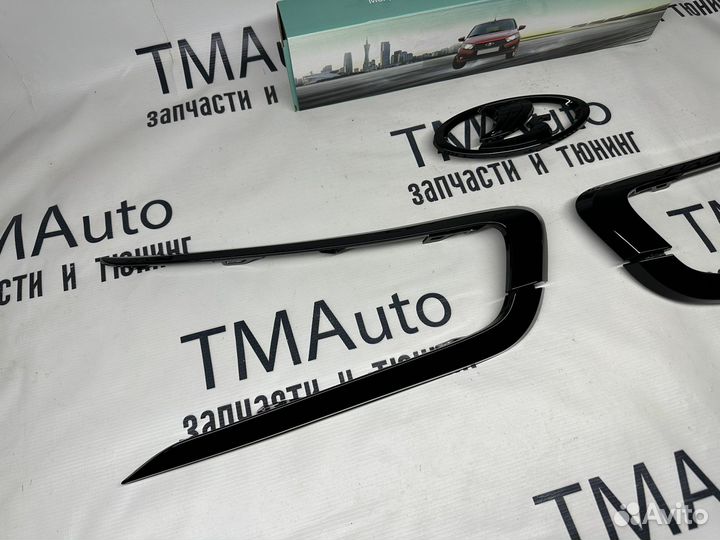 Молдинги Иксы черный антихром Гранта FL