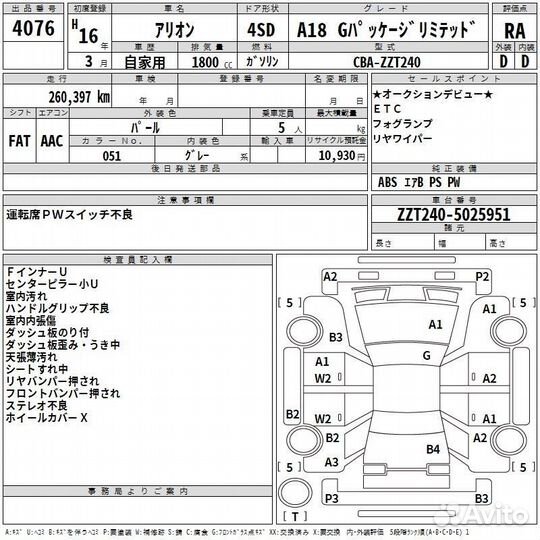 Дверь Toyota Allion/Premio AZT240/NZT240/ZZT240/ZZ