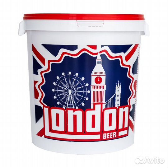 Пластиковая емкость для брожения с логотипом 32 л