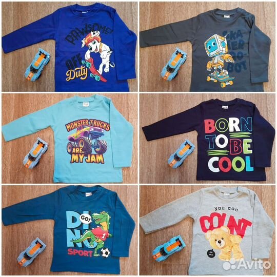 Лонгслив детский на 1-4 года