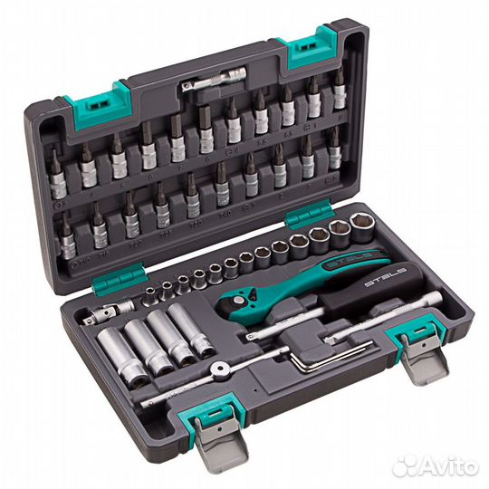 Набор инструмента, 1/4, Cr-V, S2, усиленный кейс