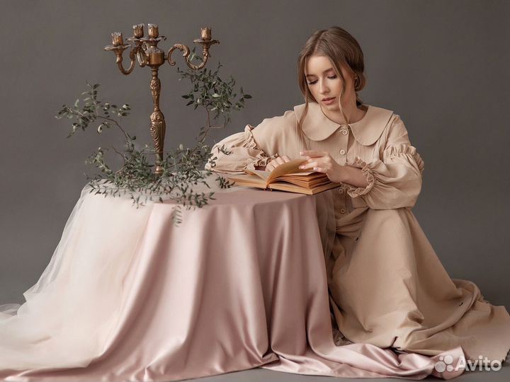 Платье под лен