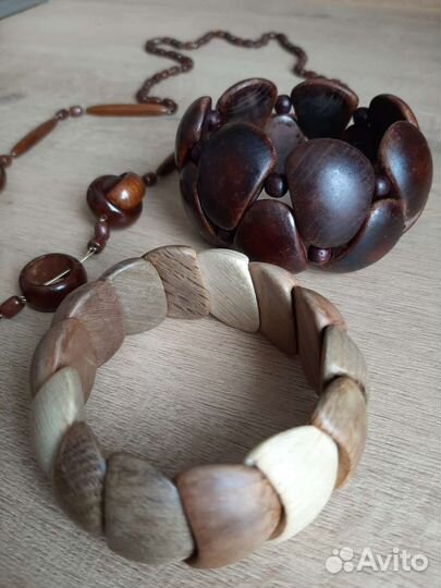 Бусы браслеты деревянные оригинальные