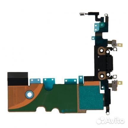 Шлейф с разъемом зарядки для iPhone 8 черный iPhon