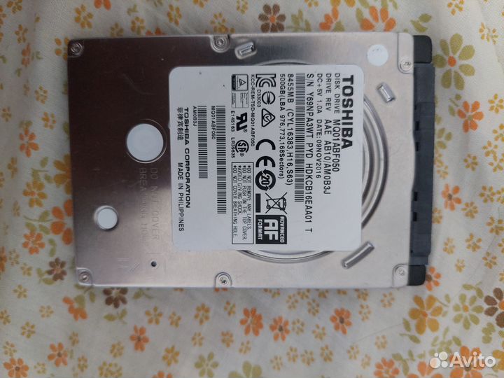 Toshiba жесткий диск ноутбука 500 GB HDD
