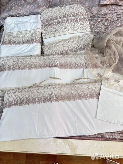 Бортики и балдахин в кроватку