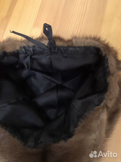 Шапка берет норковый