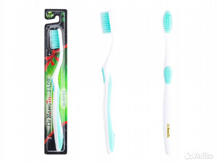 Зубная щетка с наночастицами золота + нефритом 2шт