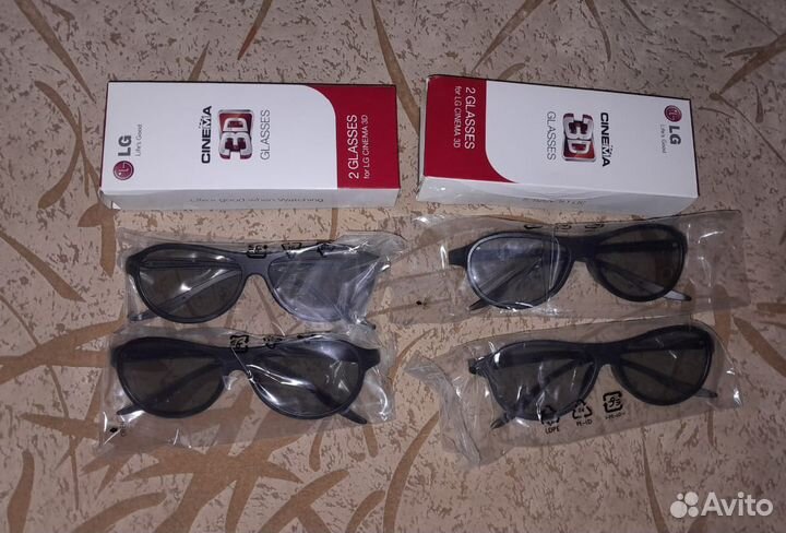 3D очки LG cinema новые 4 шт