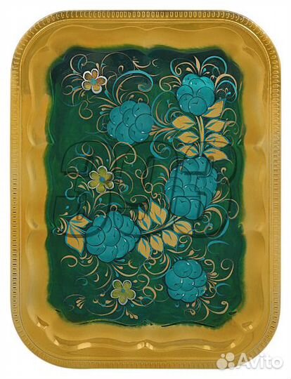 Поднос расписной Зелень (35 см) (42678)