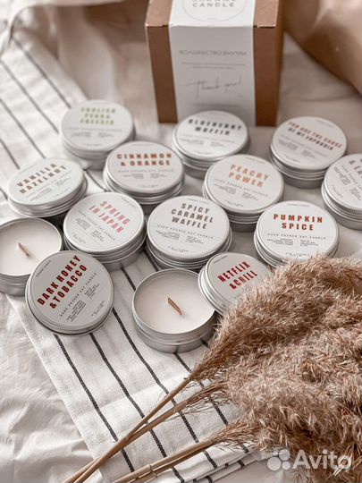 Ароматическая свеча 60 мл из соевого воска