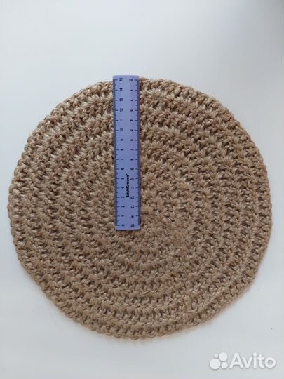 Вязаные салфетки из джута