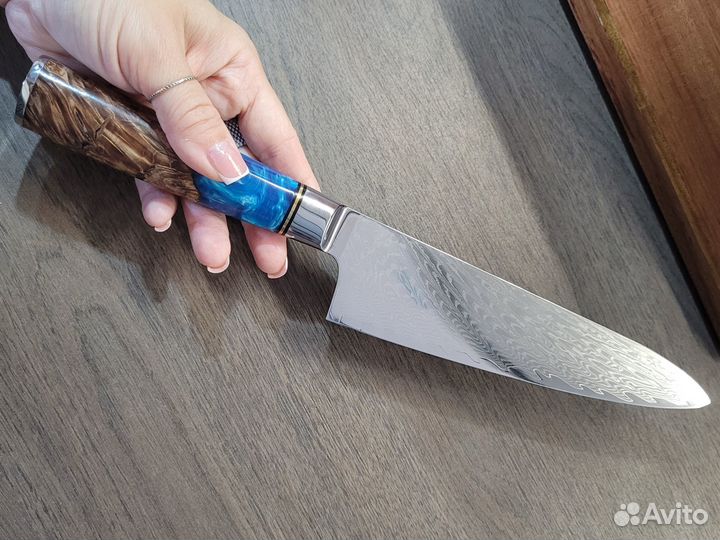 Кухонные ножи с подставкой (точилка в подарок)