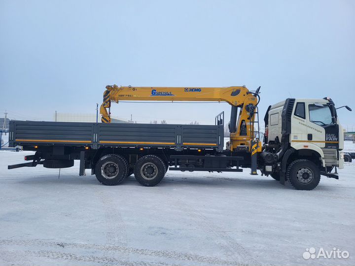Бортовой грузовик FAW J6 СА3250 с КМУ XCMG, 2025