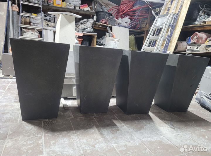 Бетонные кашпо для цветов