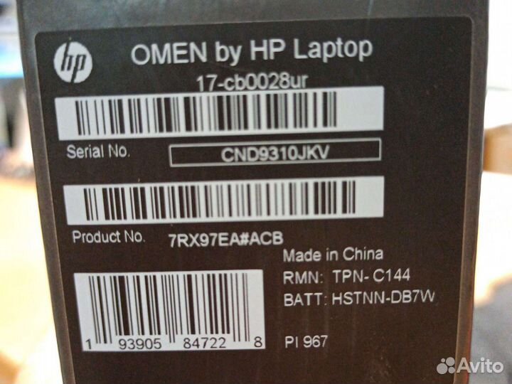 Ноутбук Hp новый i7 RTX 2060 SSd 1Tb