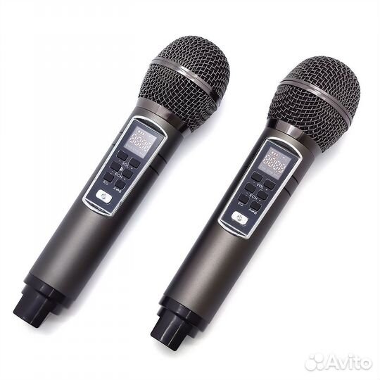 Караоке система sdrd SD-128 серая, 2 микрофона