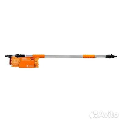 Швабра с насадкой для шланга, щеткой 25см и телескопической ручкой 120-200см (ab-h-01)