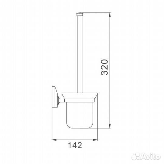 Ершик Haiba HB1610, хром