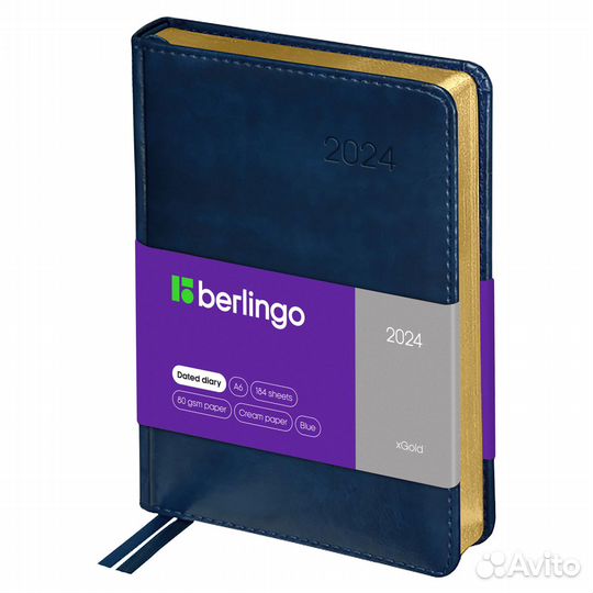 Ежедневник 2024г. А6, Berlingo, кожзам