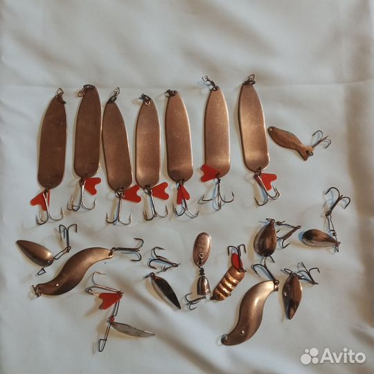 Блесна СССР, удочки зимние, груз, крючки, мормышки
