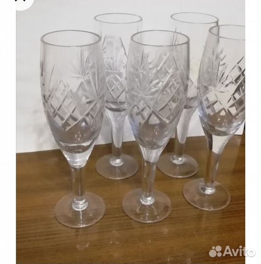 Хрустальные фужеры и рюмки