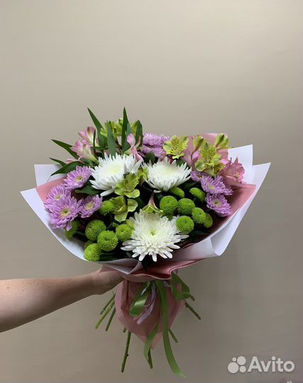 Хризантема кустовая. Букет цветов Вологда