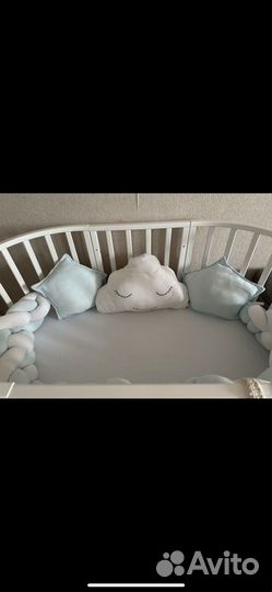 Бортики в кроватку косичка