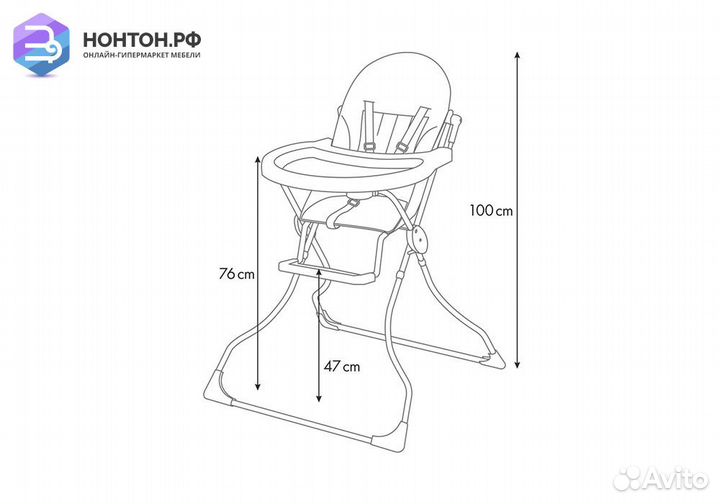 Стульчик для кормления Polini kids 152 Зайки на об