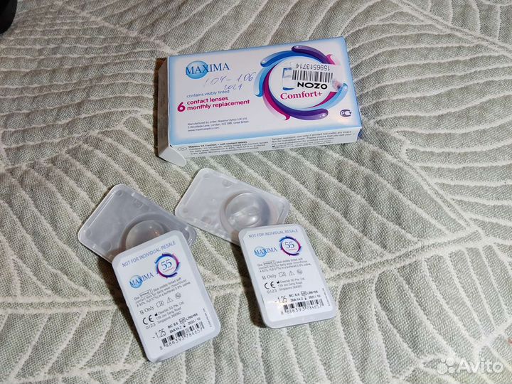 Линзы контактные -1, 25