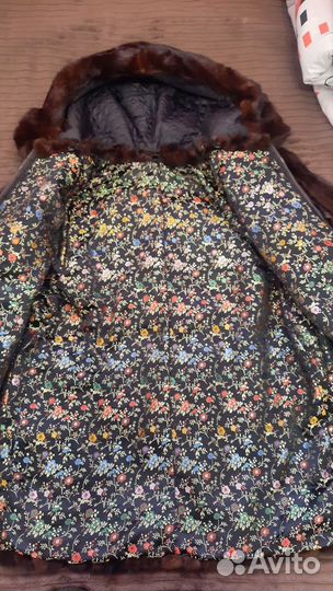 Шуба норковая с капюшоном