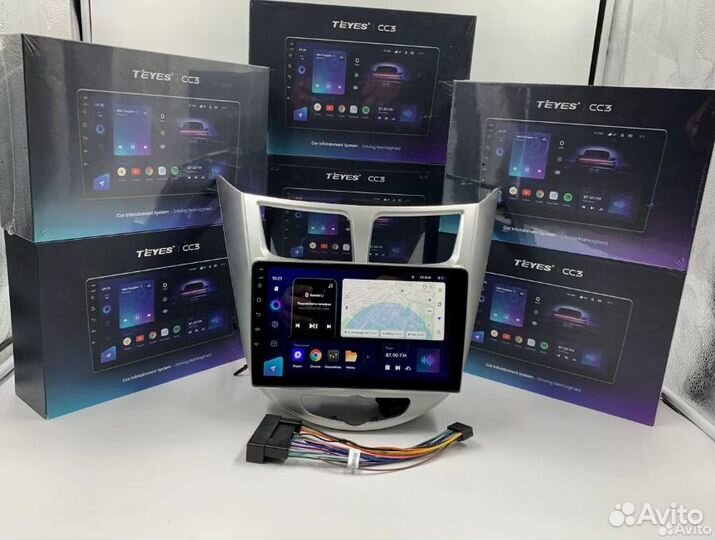 Магнитола Teyes сс3 2К 3/32 для Hyundai Solaris