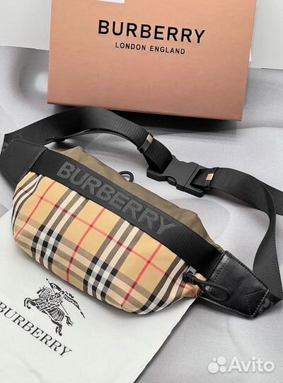 Барсетка Burberry — люкс, кожа натуральная