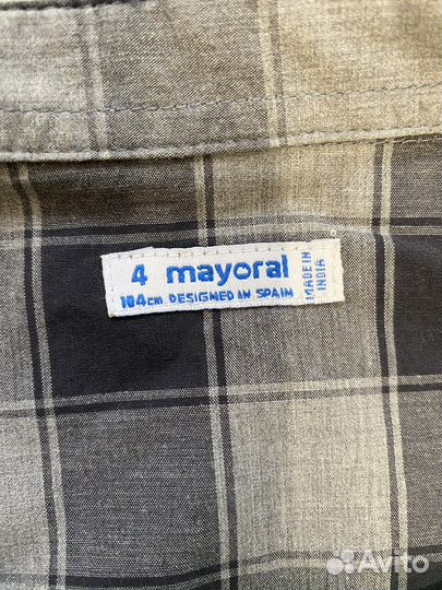 Рубашки Mothercare и Mayoral для мальчика 104