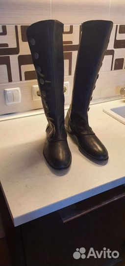 Сапоги мужские кожаные 49 размер (32,5 см по стел
